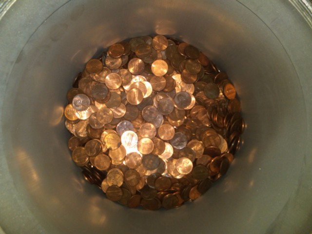 $75 in pennies doesn't even fill the smallest tube halfway. 
